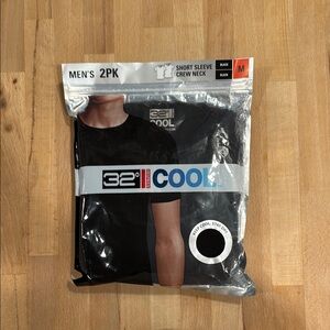 2-Pk. Cooling Activewear T-Shirts - black M